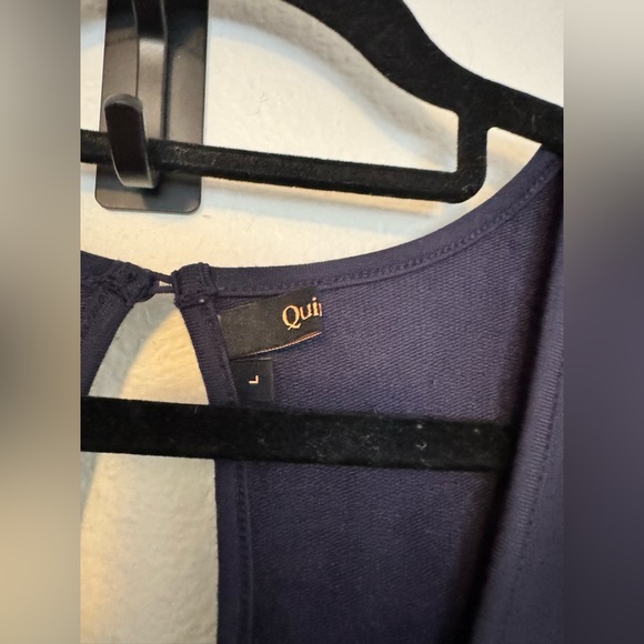 Quince French Terry Modal Jumpsuit Size Large Navy Blue Tie Front EUC - Picture 5 of 10